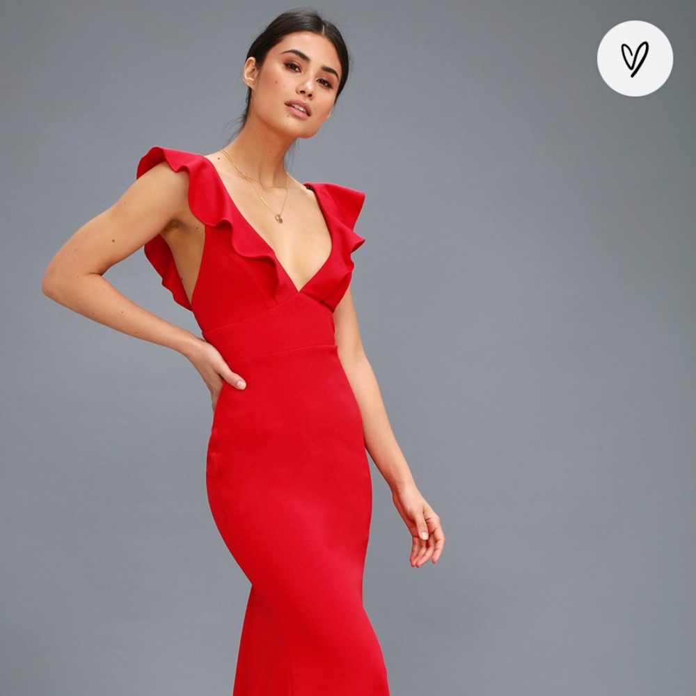 NWOT Lulus Perfect Opportunity Red Dress Gown XL